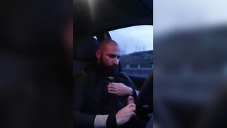 DADDY CUM IN A REST AREA ON THE HIGHWAY