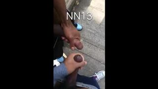 My friend and I masturbating outdoors