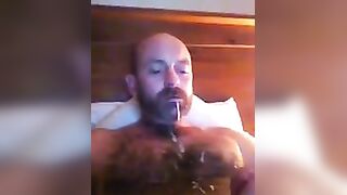 Hot horny hairy wanker