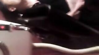 Exhibitionist caught wanking in a toilet