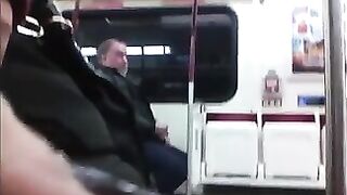 Caught a mature guy masturbating in the subway on my way home