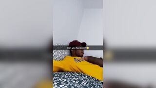 Nigga selfsucking his huge donkey cock