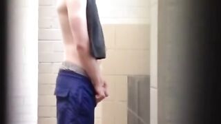 Spying in the gym bathroom