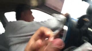Masturbating next to the taxi driver