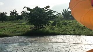 Jerking off in a public park