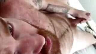 Cute Ginger Bear Jerks Off