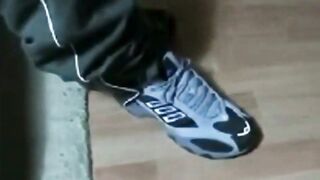 Horny adidas sport dude jerking off three times a week in a sports camp