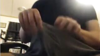 Huge redheaded bear jerks off his huge cock