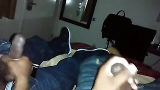 Me and my friend masturbating while watching porn