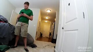 Security cam catches some cock
