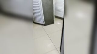 I caught a old exhibitionist masturbating in the bathroom and suck my cock