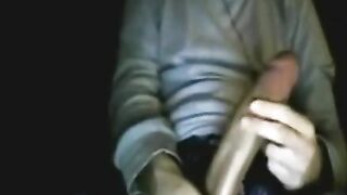 Young dude showing his long beefy monster