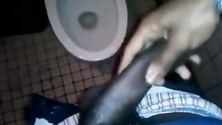 Cute nigga strokes his silky uncut cock