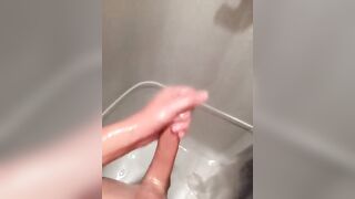 Relaxing in the shower