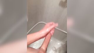 Relaxing in the shower