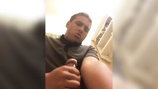 latino greeds his huge mushroom head cock