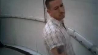 Spying on guys masturbating in a public toilet