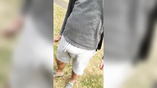 Showing my cock to a stranger in a park