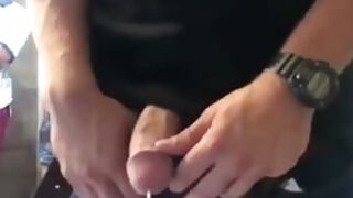 Peeping on a hot boy taking a piss at the club