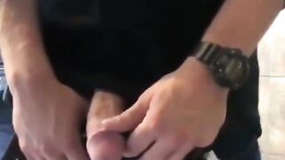 Peeping on a hot boy taking a piss at the club