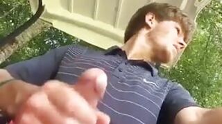 Out for a round of golf and jacking in public