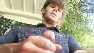 Out for a round of golf and jacking in public