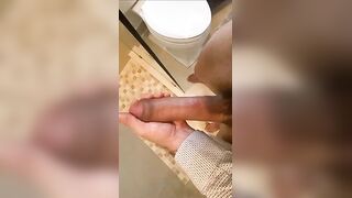 Watch me stroke this sweaty fat cock